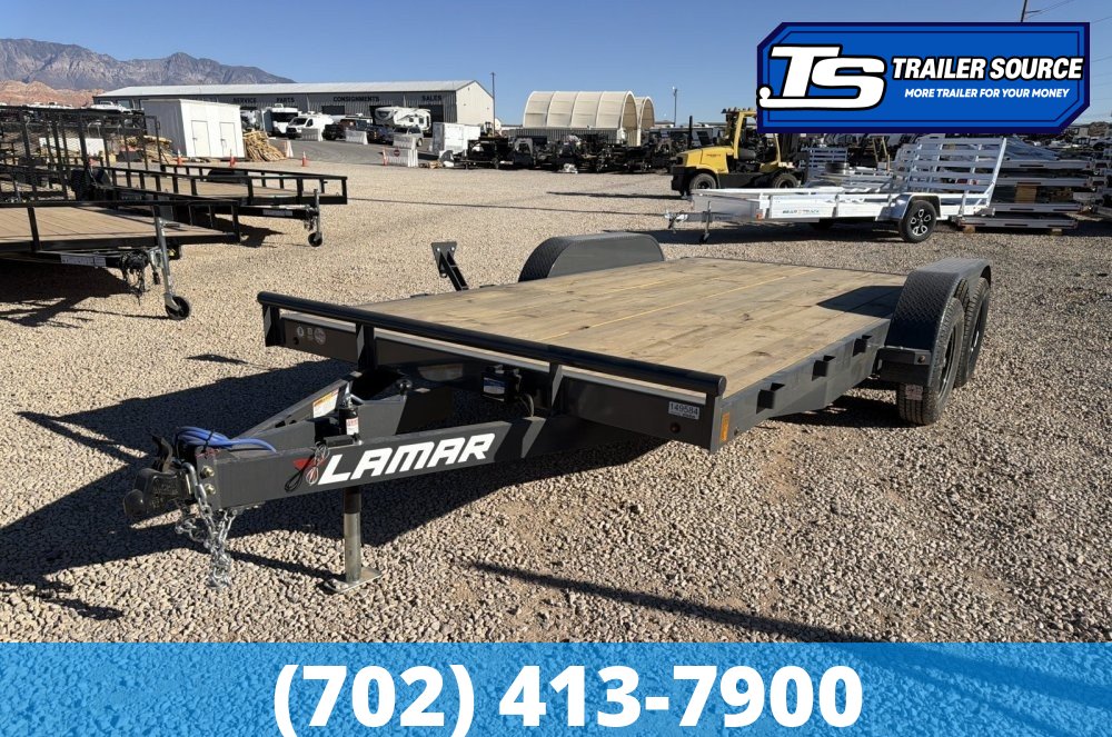7x16 Lamar CE Flatbed Car Hauler