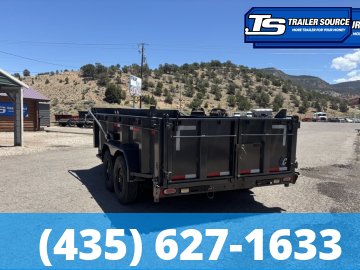 7x14 Diamond C LPT 207 Dump Trailer - 32" Sides - 15.5K GVWR - 14 Ply Tires, Board Brackets, Long Arm Tarp