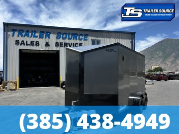 7x14 Look Vision Aluminum Enclosed Cargo Trailer - 7'0" Interior - 7K GVWR - .080 PolyCor, Black Out Package