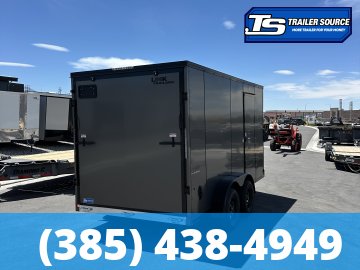 7x14 Look Vision Aluminum Enclosed Cargo Trailer - 7'0" Interior - 7K GVWR - .080 PolyCor, Black Out Package