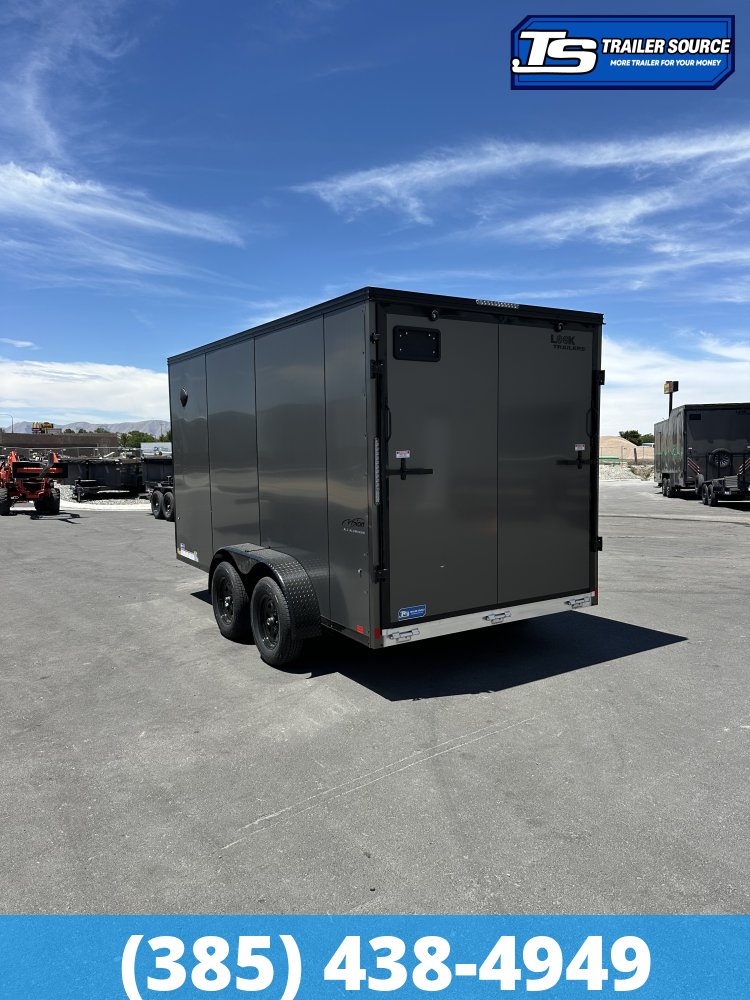 7x14 Look Vision Aluminum Enclosed Cargo Trailer - 7'0" Interior - 7K GVWR - .080 PolyCor, Black Out Package