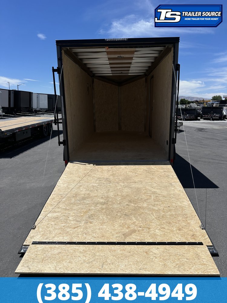 7x14 Look Vision Aluminum Enclosed Cargo Trailer - 7'0" Interior - 7K GVWR - .080 PolyCor, Black Out Package