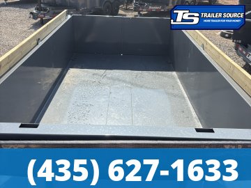 7x14 Diamond C LPT 207 Dump Trailer - 32" Sides - 15.5K GVWR - 14 Ply Tires, 5 Stage Telescopic, Board Brackets, Long Arm Tarp