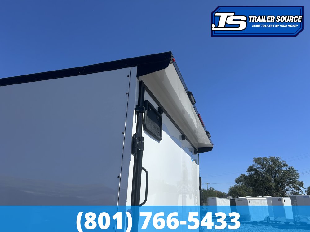8.5x16 Look Element Elite Enclosed Car Hauler Trailer - 7K GVWR - .080 PolyCor, Alloy Wheels, Black Out Package, Finished Interior, Load Lights, Rear Spoiler w/ Load Lights, Rubber