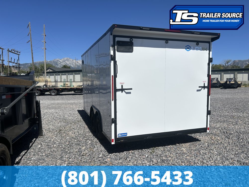 8.5x16 Look Element Elite Enclosed Car Hauler Trailer - 7K GVWR - .080 PolyCor, Alloy Wheels, Black Out Package, Finished Interior, Load Lights, Rear Spoiler w/ Load Lights, Rubber