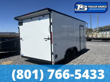 8.5x16 Look Element Elite Enclosed Car Hauler Trailer - 7K GVWR - .080 PolyCor, Alloy Wheels, Black Out Package, Finished Interior, Load Lights, Rear Spoiler w/ Load Lights, Rubber