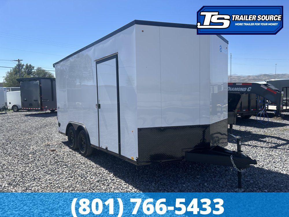 8.5x16 Look Element Elite Enclosed Car Hauler Trailer - 7K GVWR - .080 PolyCor, Alloy Wheels, Black Out Package, Finished Interior, Load Lights, Rear Spoiler w/ Load Lights, Rubber