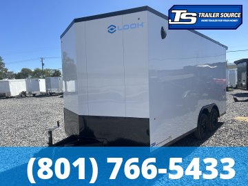 8.5x16 Look Element Elite Enclosed Car Hauler Trailer - 7K GVWR - .080 PolyCor, Alloy Wheels, Black Out Package, Finished Interior, Load Lights, Rear Spoiler w/ Load Lights, Rubber