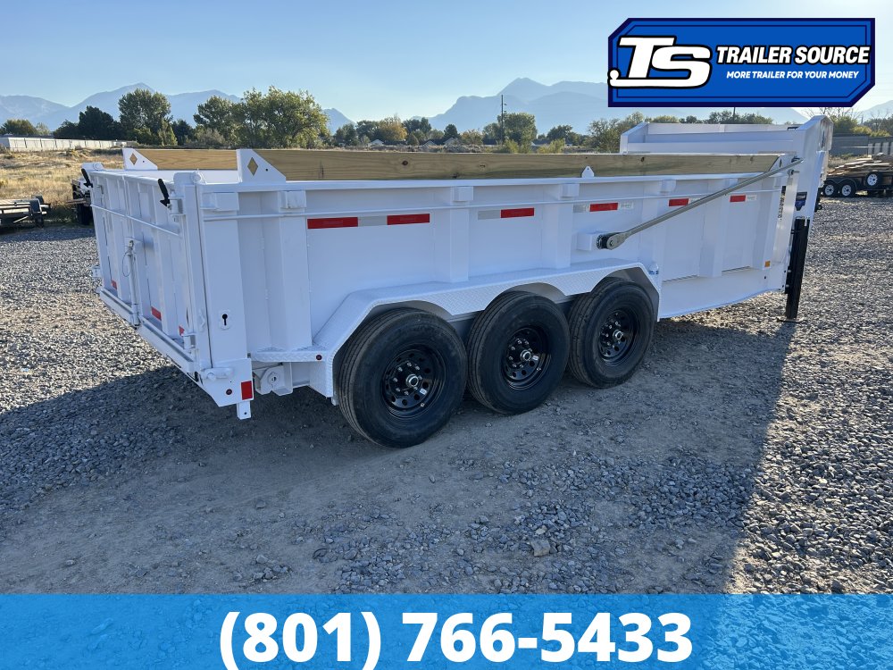 7x16 Diamond C LPT-GN 307 Gooseneck Dump Trailer - 32" Sides - 24K GVWR - 14 Ply Tires, ABS Brakes, Hydraulic Jack(s)