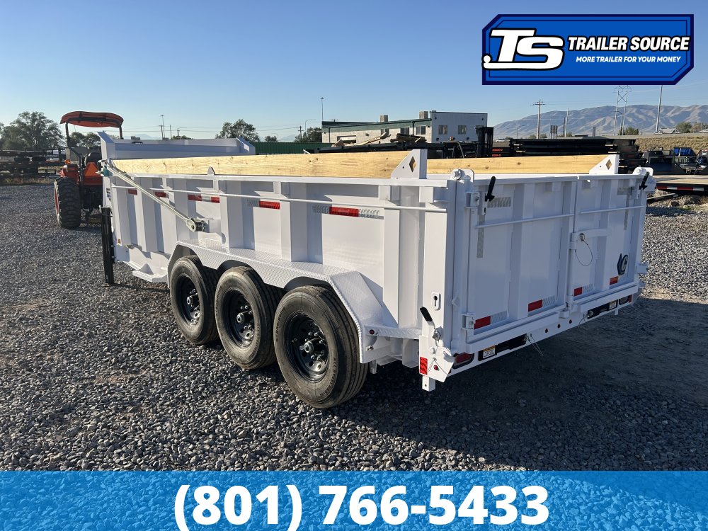 7x16 Diamond C LPT-GN 307 Gooseneck Dump Trailer - 32" Sides - 24K GVWR - 14 Ply Tires, ABS Brakes, Hydraulic Jack(s)