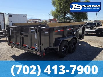 7x14 Diamond C LPT 208 Dump Trailer - 32" Sides - 18K GVWR - 18 Ply Tires, 7 Gauge Floor, Board Brackets, Hydraulic Jack(s)