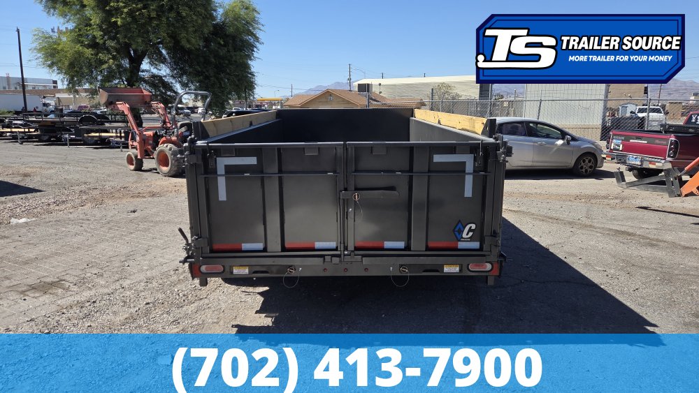 7x14 Diamond C LPT 208 Dump Trailer - 32" Sides - 18K GVWR - 18 Ply Tires, 7 Gauge Floor, Board Brackets, Hydraulic Jack(s)