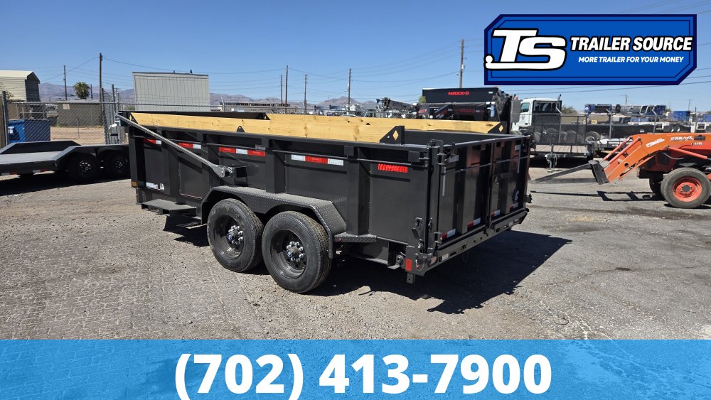 7x14 Diamond C LPT 208 Dump Trailer - 32" Sides - 18K GVWR - 18 Ply Tires, 7 Gauge Floor, Board Brackets, Hydraulic Jack(s)