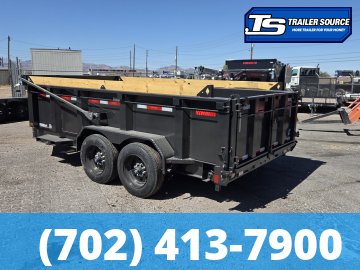 7x14 Diamond C LPT 208 Dump Trailer - 32" Sides - 18K GVWR - 18 Ply Tires, 7 Gauge Floor, Board Brackets, Hydraulic Jack(s)