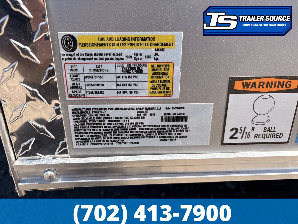 6x12 Haulmark Passport DELUXE Enclosed Cargo Trailer - 7'0" Interior - 7K GVWR - .080 PolyCor