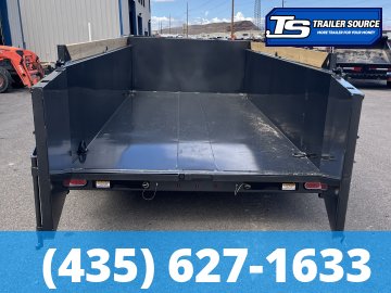 7x14 Diamond C LPT 207 Dump Trailer - 32" Sides - 15.5K GVWR - 14 Ply Tires, Board Brackets, Long Arm Tarp