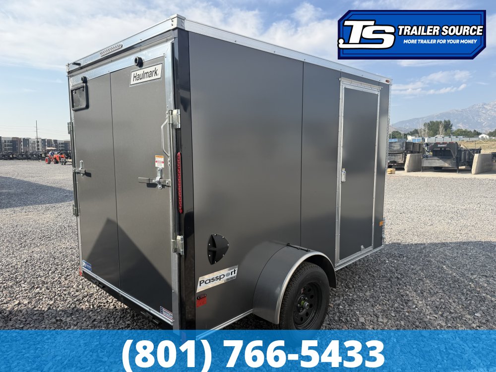 6x10 Haulmark Passport DELUXE Enclosed Cargo Trailer - 6'6" Interior - 3.5K GVWR - .080 PolyCor, Screwless Exterior