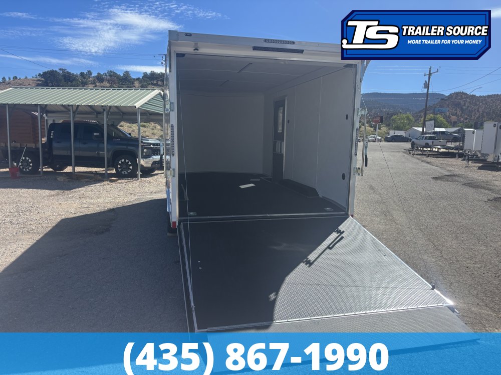 8.5x16 Haulmark Transport Enclosed Cargo Trailer - 7'0" Interior - 7K GVWR - Alloy Wheels, Dovetail, Finished Interior, Rear Spoiler w/ Load Lights, Rubber Coin Floor, Torsion Axle