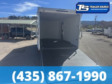 8.5x16 Haulmark Transport Enclosed Cargo Trailer - 7'0" Interior - 7K GVWR - Alloy Wheels, Dovetail, Finished Interior, Rear Spoiler w/ Load Lights, Rubber Coin Floor, Torsion Axle