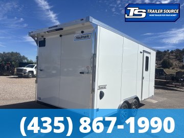 8.5x16 Haulmark Transport Enclosed Cargo Trailer - 7'0" Interior - 7K GVWR - Alloy Wheels, Dovetail, Finished Interior, Rear Spoiler w/ Load Lights, Rubber Coin Floor, Torsion Axle