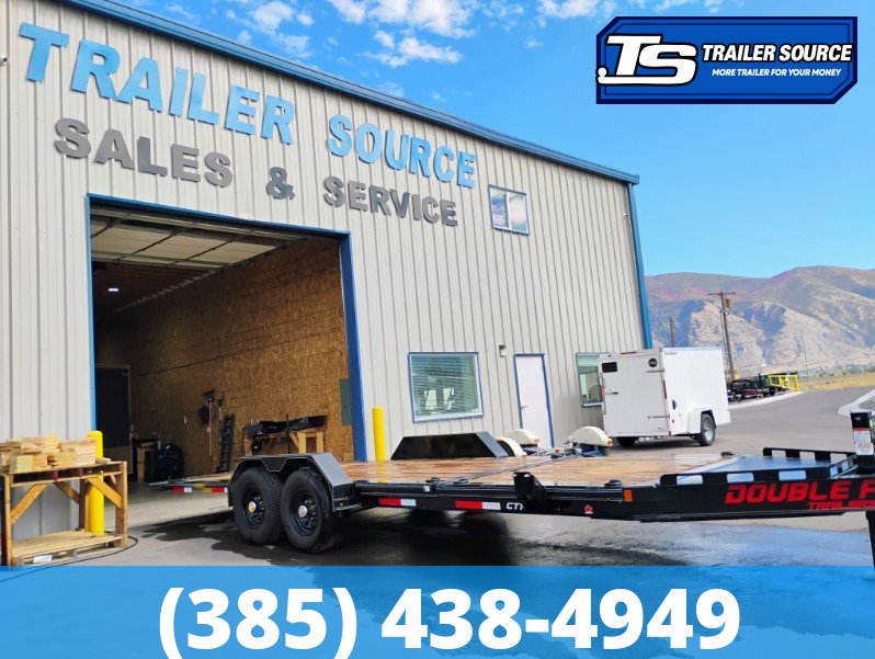 7x20 Double A Pro Series CT Tilt Trailer - 15.4K GVWR - I-Beam Frame, Spare Mount, Torsion Axles