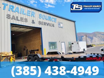 7x20 Double A Pro Series CT Tilt Trailer - 15.4K GVWR - I-Beam Frame, Spare Mount, Torsion Axles