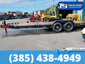 7x20 Double A Pro Series CT Tilt Trailer - 15.4K GVWR - I-Beam Frame, Spare Mount, Torsion Axles