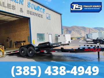 7x20 Double A Pro Series CT Tilt Trailer - 15.4K GVWR - I-Beam Frame, Spare Mount, Torsion Axles