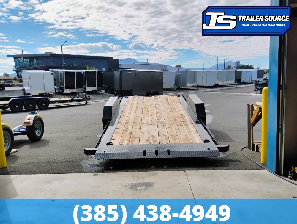 7x20 Double A Pro Series CT Tilt Trailer - 15.4K GVWR - I-Beam Frame, Spare Mount, Torsion Axles