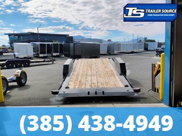 7x20 Double A Pro Series CT Tilt Trailer - 15.4K GVWR - I-Beam Frame, Spare Mount, Torsion Axles