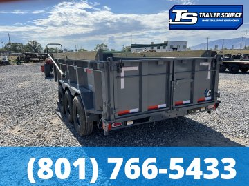 7x16 Diamond C LPT 307 Dump Trailer - 32" Sides - 24K GVWR - 14 Ply Tires, ABS Brakes, Hydraulic Jack(s)