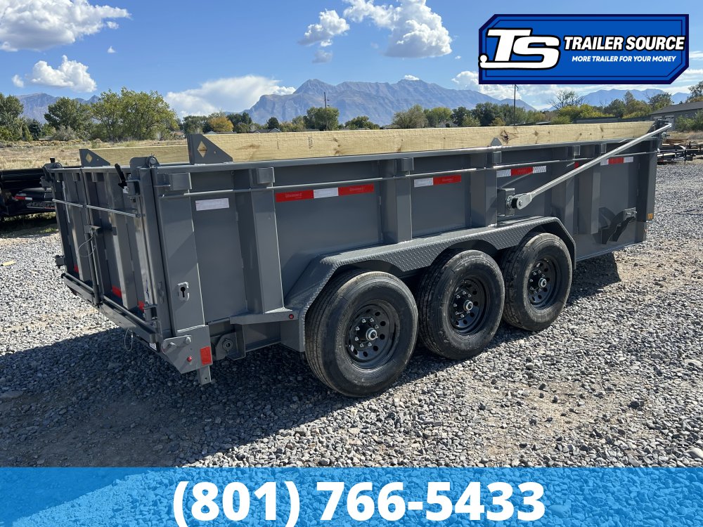 7x16 Diamond C LPT 307 Dump Trailer - 32" Sides - 24K GVWR - 14 Ply Tires, ABS Brakes, Hydraulic Jack(s)