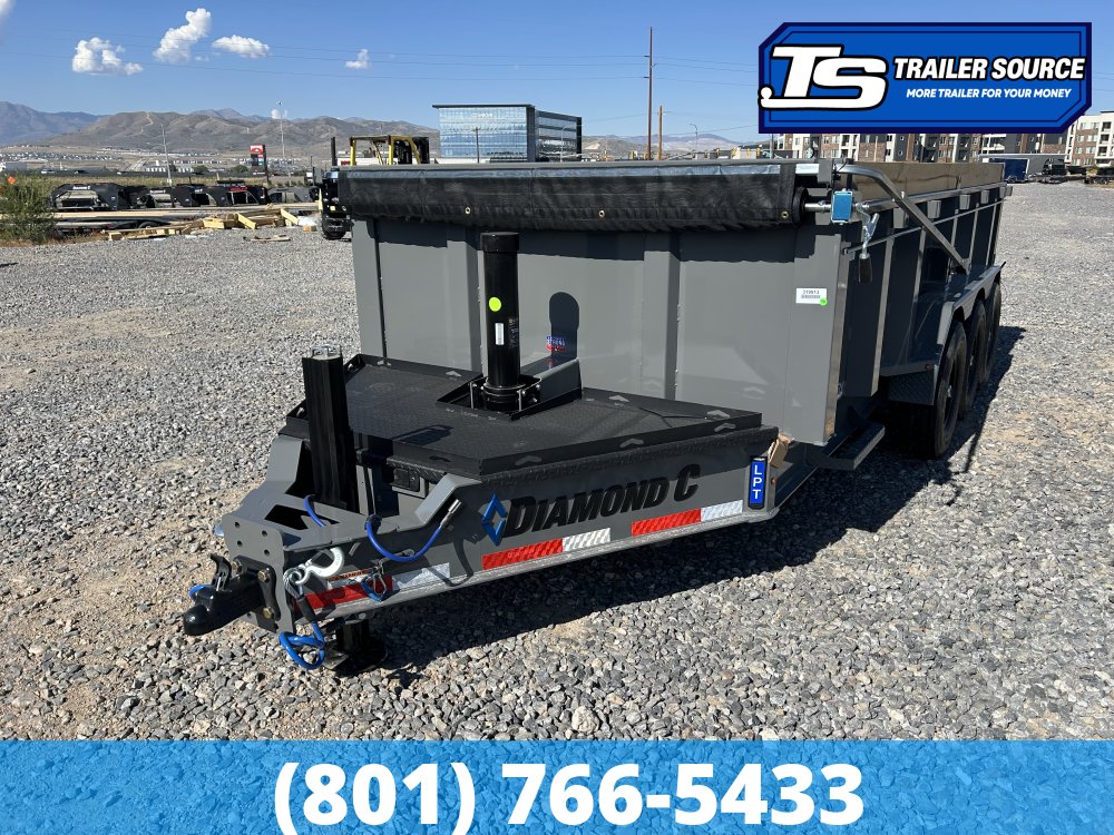 7x16 Diamond C LPT 307 Dump Trailer - 32" Sides - 24K GVWR - 14 Ply Tires, ABS Brakes, Hydraulic Jack(s)