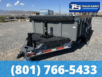 7x16 Diamond C LPT 307 Dump Trailer - 32" Sides - 24K GVWR - 14 Ply Tires, ABS Brakes, Hydraulic Jack(s)
