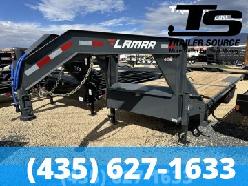 8.5x20 Lamar F8 Gooseneck Deckover Equipment Trailer - 14K GVWR