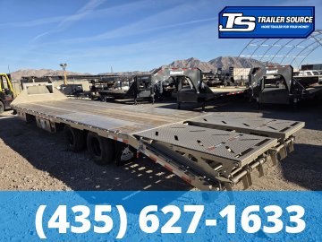 8.5x32 Iron Bull FLG Gooseneck Equipment Trailer -  24K GVWR - Custom Graphics, Gooseneck, Hydraulic Jack(s), Max Ramps, Spare Tire