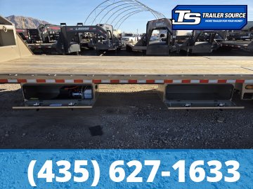 8.5x32 Iron Bull FLG Gooseneck Equipment Trailer -  24K GVWR - Custom Graphics, Gooseneck, Hydraulic Jack(s), Max Ramps, Spare Tire