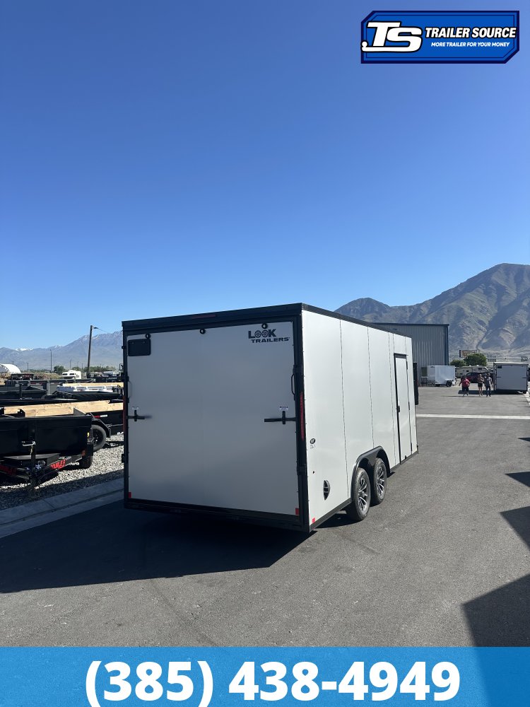 8.5x18 Look ST DLX Enclosed Cargo Trailer - 7'0" Interior - 7K GVWR - .080 PolyCor, Alloy Wheels, Black Out Package