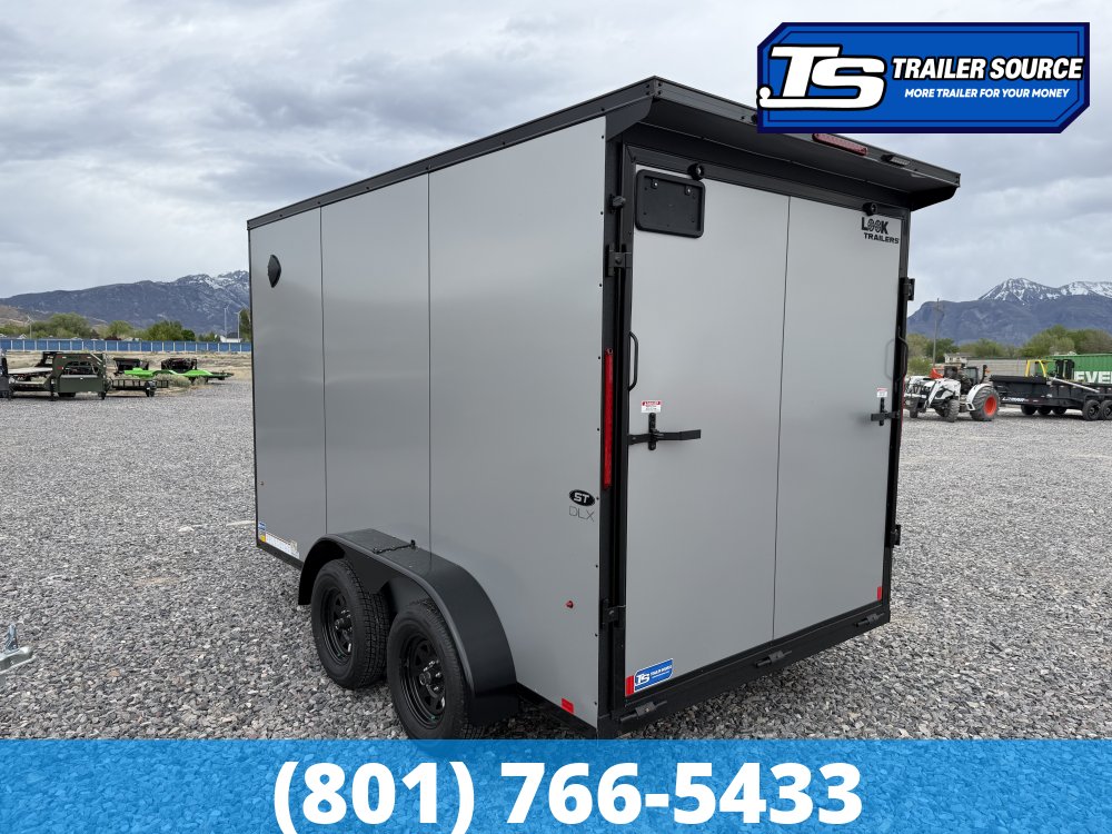7x12 Look ST DLX Enclosed Cargo Trailer - 7'0" Interior - 7K GVWR - .080 PolyCor, Black Out Package, Rear Spoiler w/ Load Lights