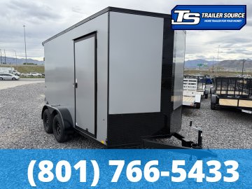 7x12 Look ST DLX Enclosed Cargo Trailer - 7'0" Interior - 7K GVWR - .080 PolyCor, Black Out Package, Rear Spoiler w/ Load Lights