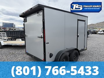 7x12 Look ST DLX Enclosed Cargo Trailer - 7'0" Interior - 7K GVWR - .080 PolyCor, Black Out Package, Rear Spoiler w/ Load Lights