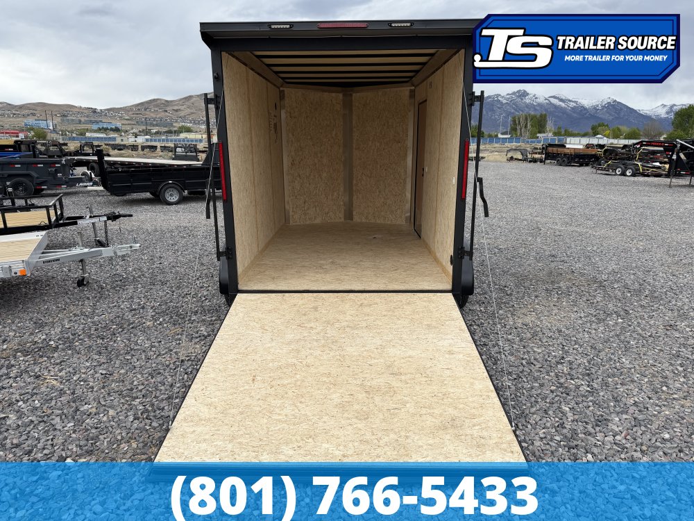 7x12 Look ST DLX Enclosed Cargo Trailer - 7'0" Interior - 7K GVWR - .080 PolyCor, Black Out Package, Rear Spoiler w/ Load Lights