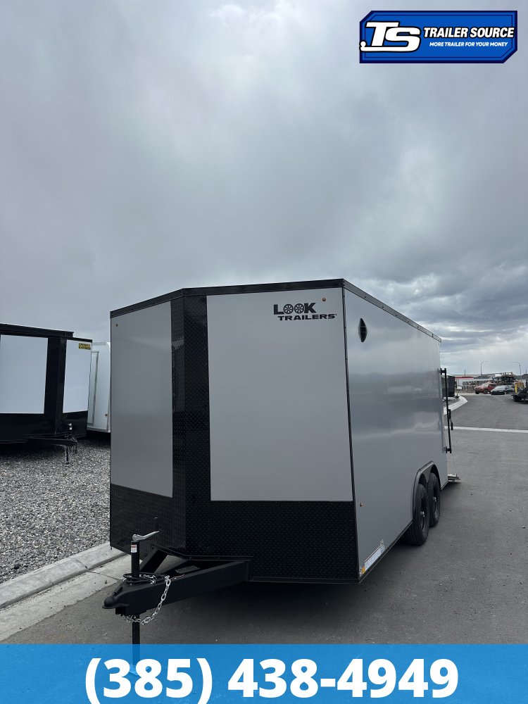 8.5x16 Look ST DLX Enclosed Cargo Trailer - 7'0" Interior - 10K GVWR - .080 PolyCor, Black Out Package, Rear Spoiler w/ Load Lights