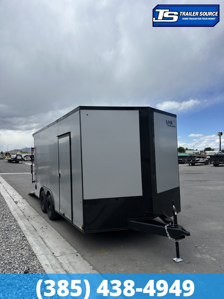 8.5x16 Look ST DLX Enclosed Cargo Trailer - 7'0" Interior - 10K GVWR - .080 PolyCor, Black Out Package, Rear Spoiler w/ Load Lights