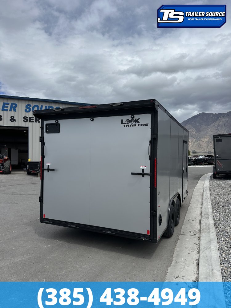 8.5x16 Look ST DLX Enclosed Cargo Trailer - 7'0" Interior - 10K GVWR - .080 PolyCor, Black Out Package, Rear Spoiler w/ Load Lights