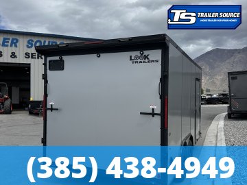 8.5x16 Look ST DLX Enclosed Cargo Trailer - 7'0" Interior - 10K GVWR - .080 PolyCor, Black Out Package, Rear Spoiler w/ Load Lights