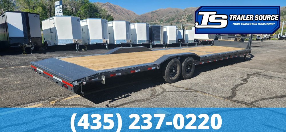 8.5x36 Lamar H8 Gooseneck Wide Body w/ Drive Over Fenders Equipment Trailer - 15.7K GVWR - 14 Ply Tires