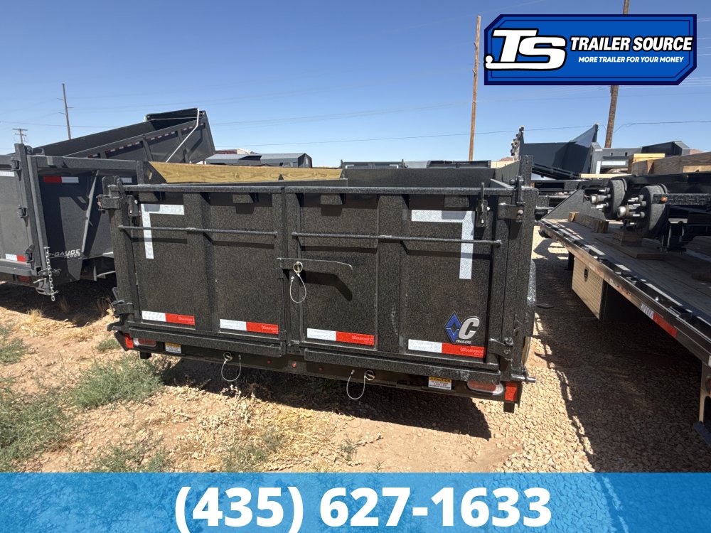 7x14 Diamond C LPT 207 Dump Trailer - 32" Sides - 15.5K GVWR - 14 Ply Tires, Board Brackets, Long Arm Tarp