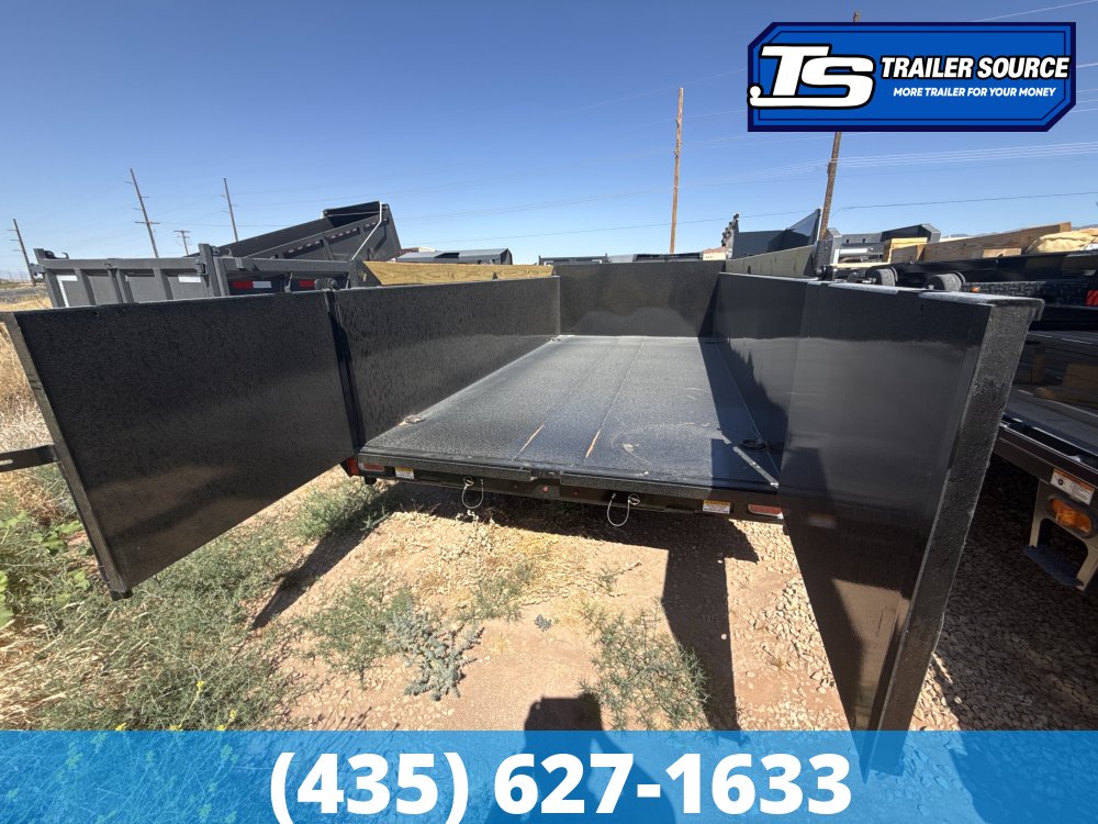 7x14 Diamond C LPT 207 Dump Trailer - 32" Sides - 15.5K GVWR - 14 Ply Tires, Board Brackets, Long Arm Tarp