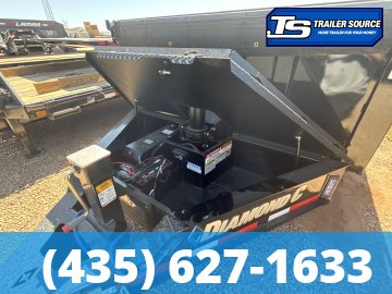 7x14 Diamond C LPT 207 Dump Trailer - 32" Sides - 15.5K GVWR - 14 Ply Tires, Board Brackets, Long Arm Tarp